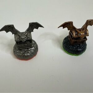 Bat Chest Action Figure Game Tokens - Gray and Bronze